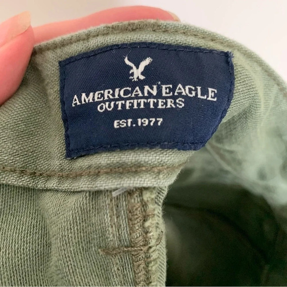 American  Eagle Green Cargo Shorts 8 - Picture 2 of 9